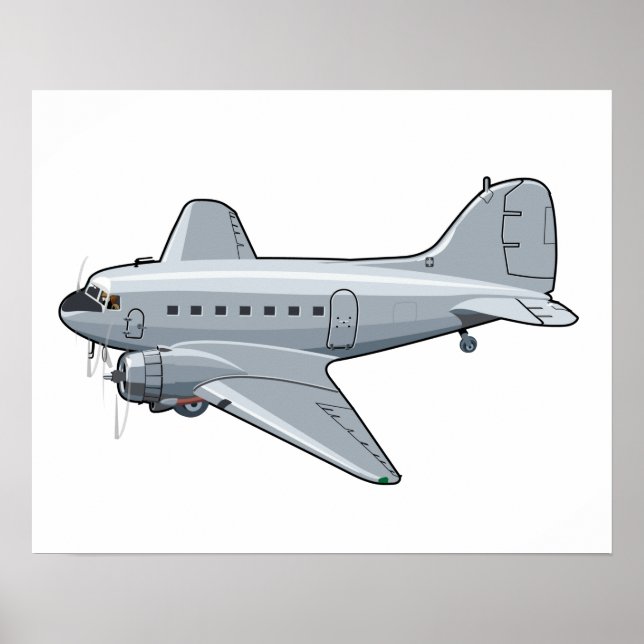 Póster avión retro personalizado (Frente)