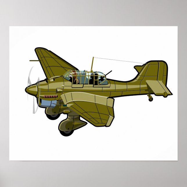 Póster avión retro personalizado (Frente)