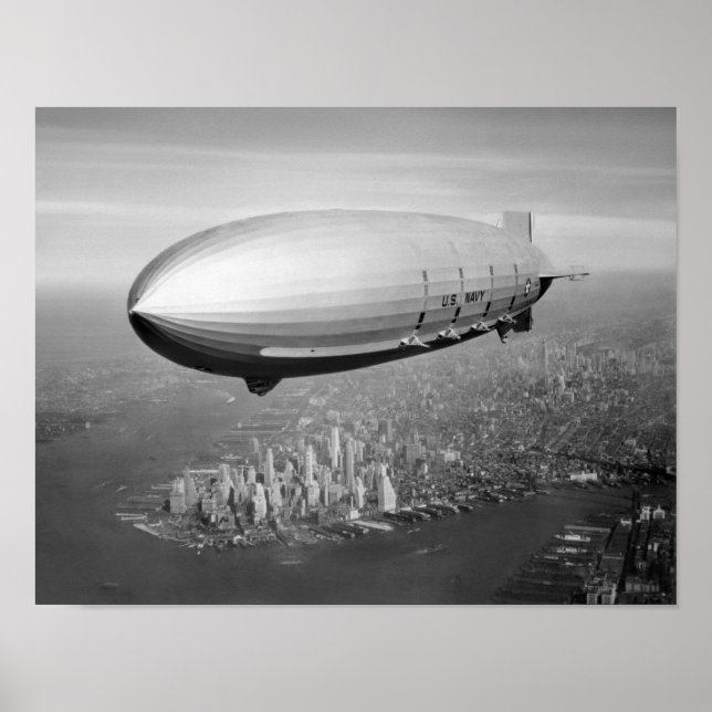 Póster Avión sobrevolando la ciudad de Nueva York (Frente)