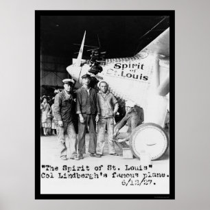 Póster Avión Spirit of St. Louis 1927