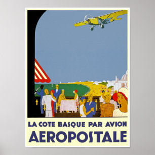 Póster Avión vasco de La Cote