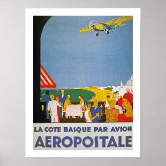 Póster Avión vasco de La Cote