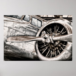 Póster Avión Vintage