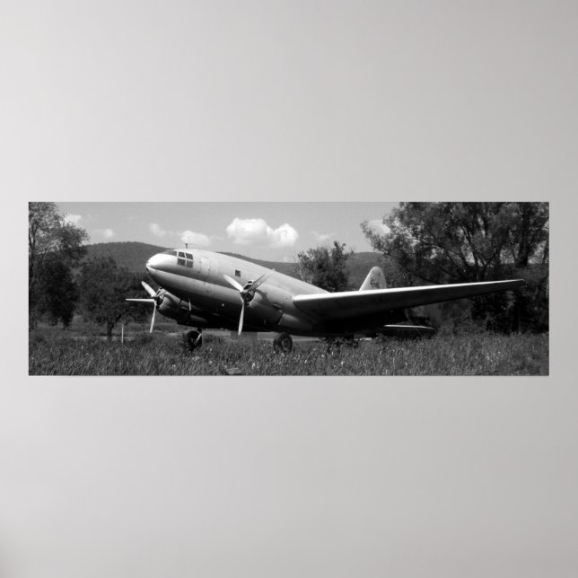 Póster Avión Vintage (Frente)