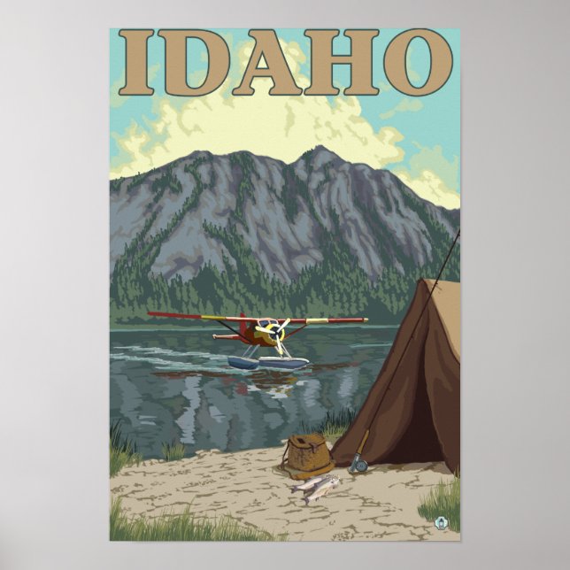 Póster Avión y pesca de Bush - Idaho (Frente)