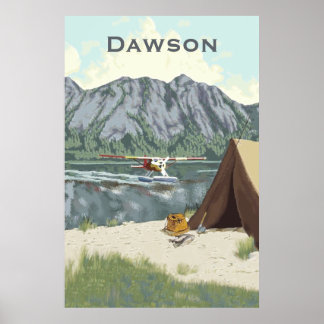 Póster Avión Y Viajes De Pesca De Alaska Bush