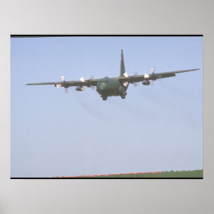 Póster Aviones approach_Military de C-130 Hércules