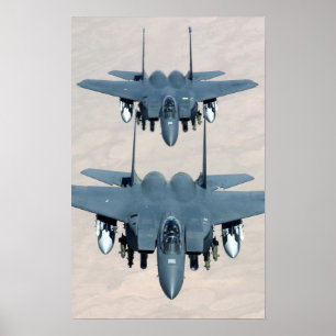 Póster Aviones de Eagle de la huelga de F-15E