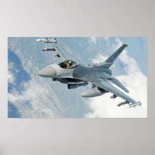 Póster Aviones F-16 contra el Halcón
