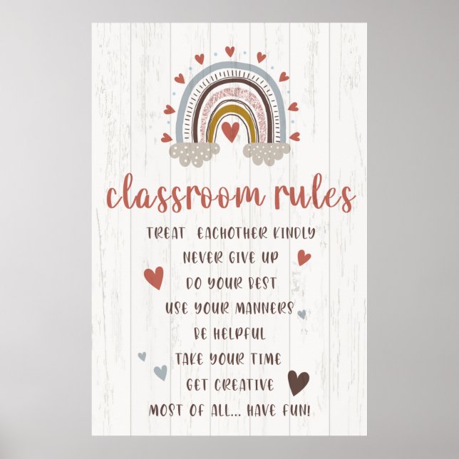 Póster Aviso A Todos Los Estudiantes Poster De Aula (Frente)