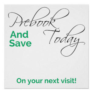 Póster Aviso adaptable de Prebooking