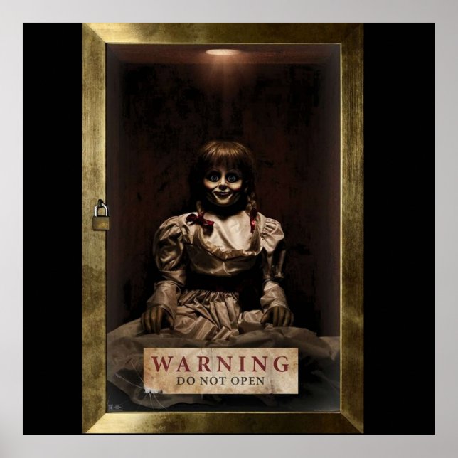 Póster Aviso de Annabelle no se abre (Frente)