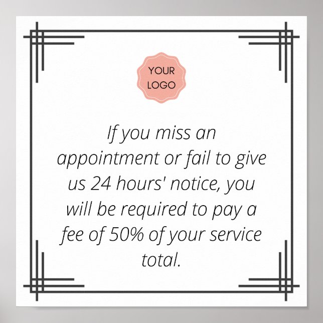 Póster Aviso de cancelación (Frente)