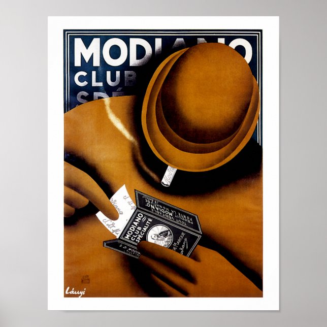 Póster Aviso de cigarrillo de Modiano (Frente)