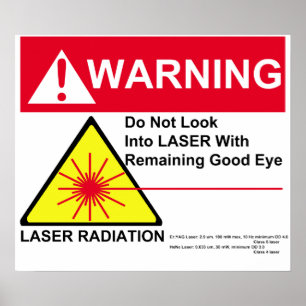 Póster Aviso de LASER
