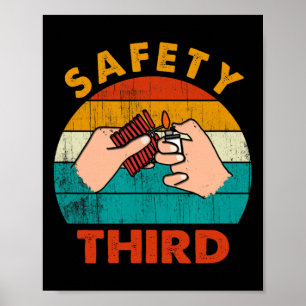 Póster Aviso de los fuegos artificiales Seguridad de los 