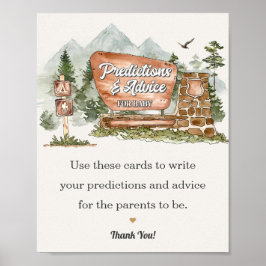 Póster aviso de parque nacional para el signo de la ducha