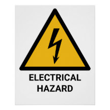 Aviso de peligro eléctrico, símbolo de choque eléc