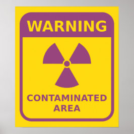 Póster Aviso de radiación