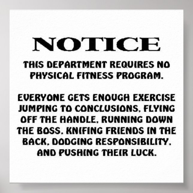 Póster Aviso de trabajo (Frente)