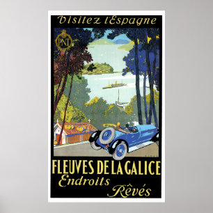 Póster Aviso de viaje en coche francés