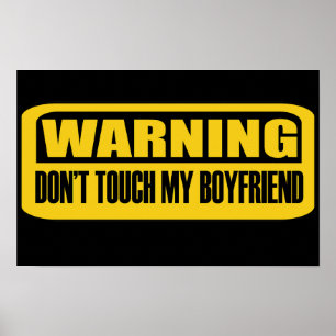 Póster Aviso no toques a mi novio