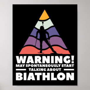 Póster Aviso Puede Empezar Espontáneamente A Hablar De Bi