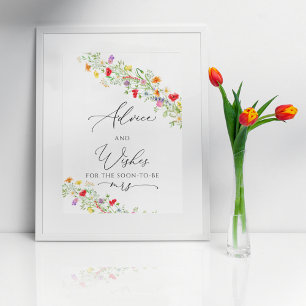 Póster Aviso y poster de deseos