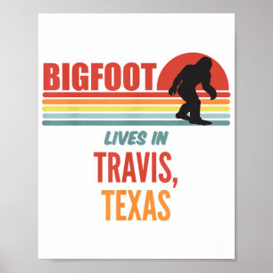 Póster Avistamiento de Bigfoot en Travis Texas