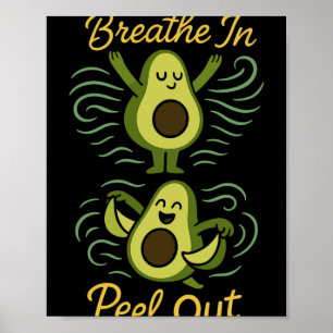 Póster Avocado Yoga Divertido Namaste Chiste Plant-sed Fi
