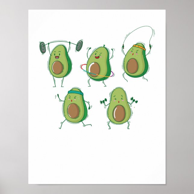Póster Avocados beim Sport (Frente)