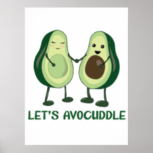 Póster Avocuddle - Funny Aguacate Pun