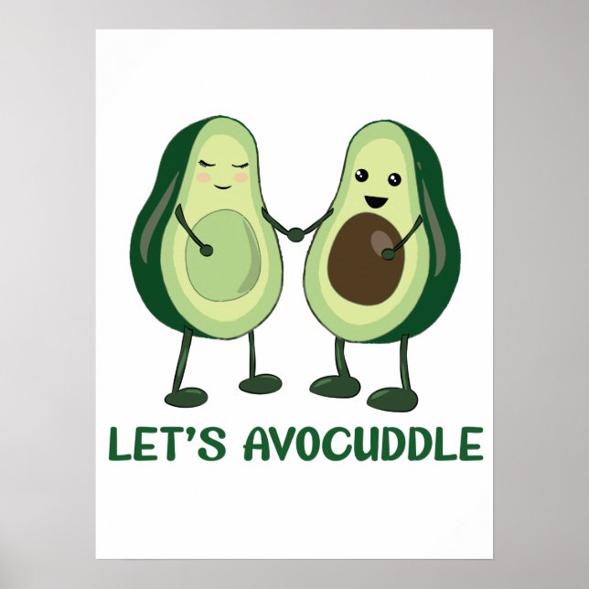 Póster Avocuddle - Funny Aguacate Pun (Frente)