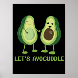Póster Avocuddle - Funny Aguacate Pun