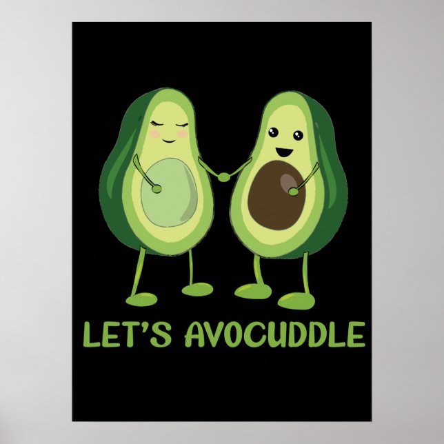 Póster Avocuddle - Funny Aguacate Pun (Frente)