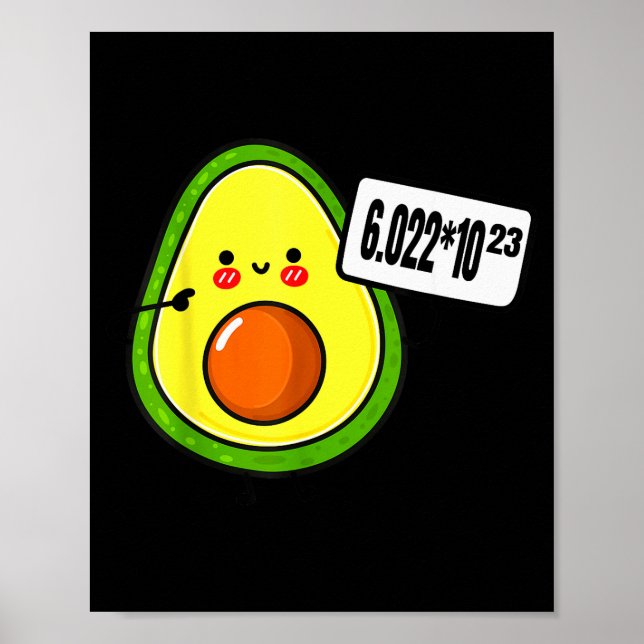 Póster Avogadros Number Funny Science Chemistry Pun Mole  (Frente)