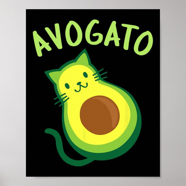 Póster Avogato Cat Aguacate - Funny Cinco De Mayo (Frente)