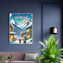 Póster Avoriaz : Poésie Hivernale dans les Cimes Alpines