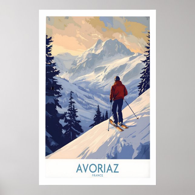 Póster Avoriaz Ski Poster France 1 (Frente)
