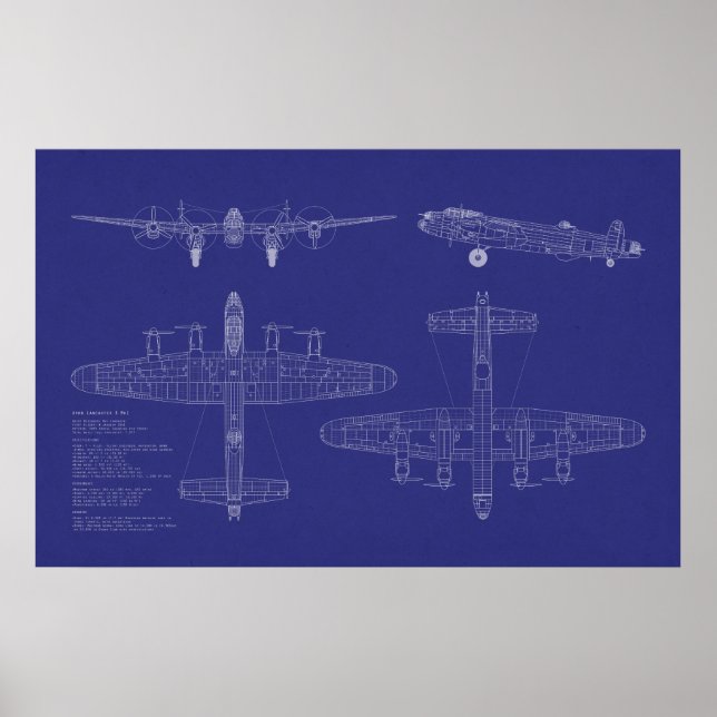 Póster Avro Lancaster Bomber (Frente)