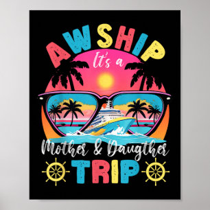 Póster Aw Barco Su Madre &amp; Daughter Trip Retro Summe