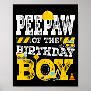 Póster Aw De La Construcción Familiar Del Niño De Cumplea