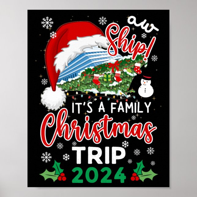 Póster Aw Ship it a Navidades crucero familia 2024 M (Frente)