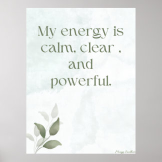Póster Awakening Energy Inspirational Floral Poster