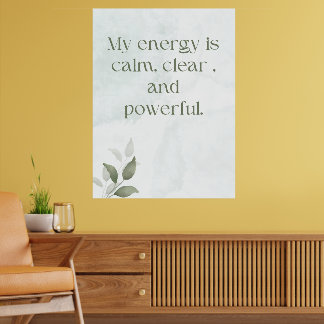 Póster Awakening Energy Inspirational Floral Poster