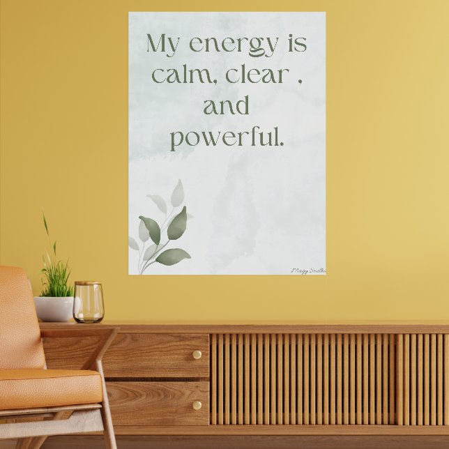 Póster Awakening Energy Inspirational Floral Poster (Salón 2)