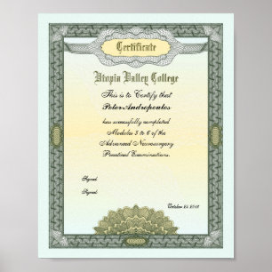 Póster Award Certificate