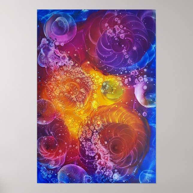 Póster Award Winning Hand Painted Abstract Painting (Frente)