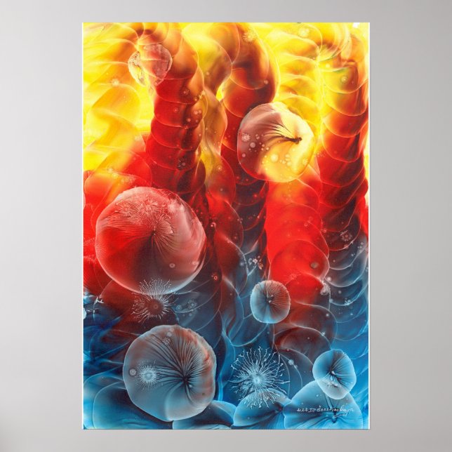 Póster Awarded Abstract Expressionism Hand Painted Art (Frente)