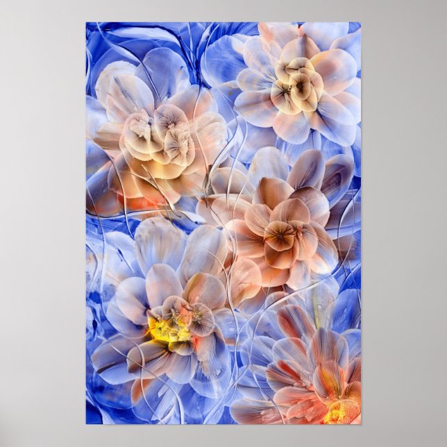 Póster Awarded Hand Painted Abstract Floral (Frente)